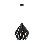 Eglo Pendant Carlton 5 Steel Black | IP20 - Suitable for 1x E27 