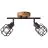 Brilliant Gwen Ceiling Light Metal Wood Black | Suitable for 2x E14