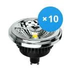 Multipack 10x Noxion Lucent LED Spot GU10 AR111 12W 600lm 40D - 930 Warm White | Best Colour Rendering - Dimmable - Replaces 50W